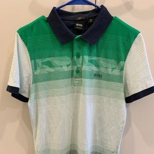 Hugo Boss Polo - Green slim fit, size medium